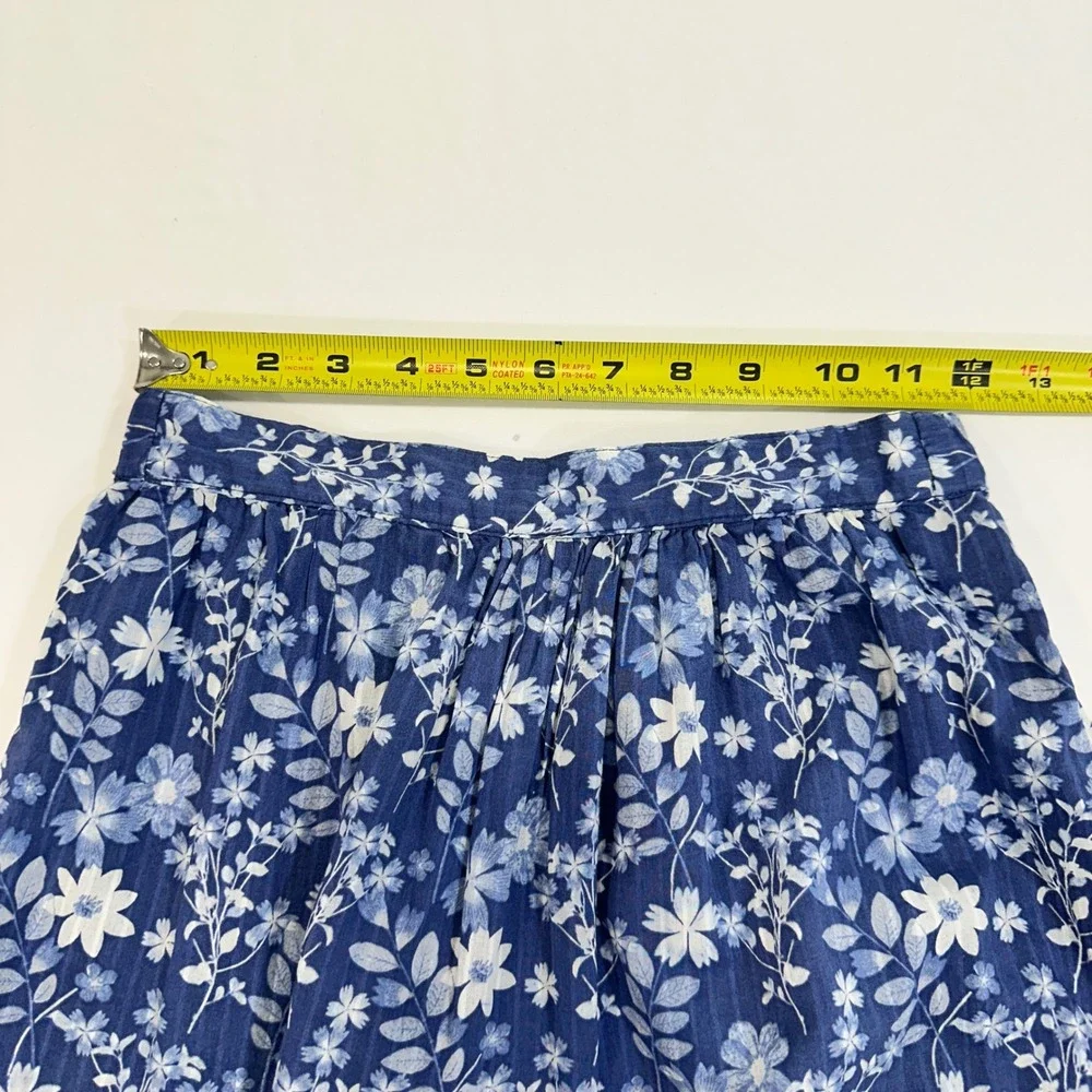 Gap Tiered Floral Skirt‎ Kids Size 10 Blue White Cotton Ruffle | Cottagecore